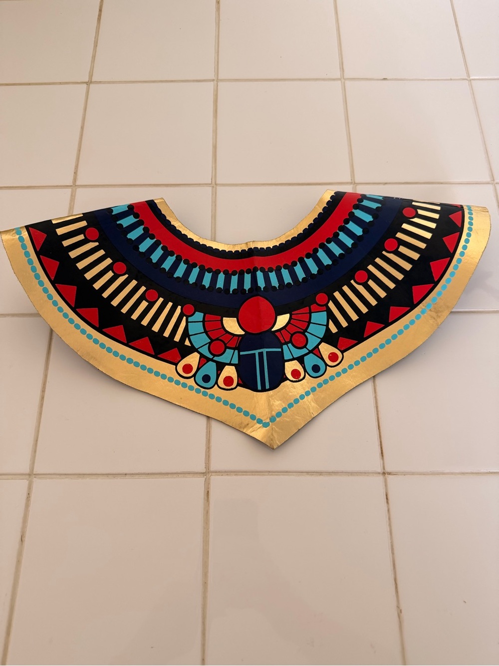 Egyptian-Inspired Decorative Collar Necklace Halloween Cleopatra King Tut OS New